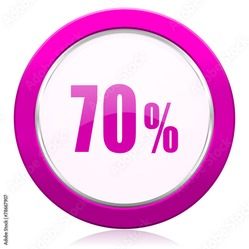 70 percent violet icon sale sign