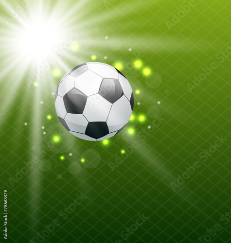 Football shine background with ball