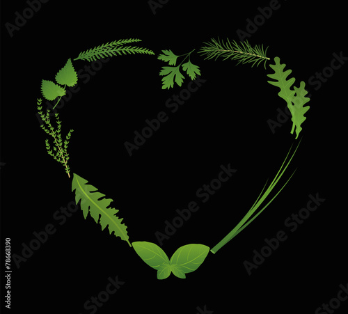 Herbs Heart Black