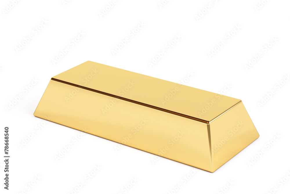 Gold bar isolated on a white background Gold bar isolated on a white background