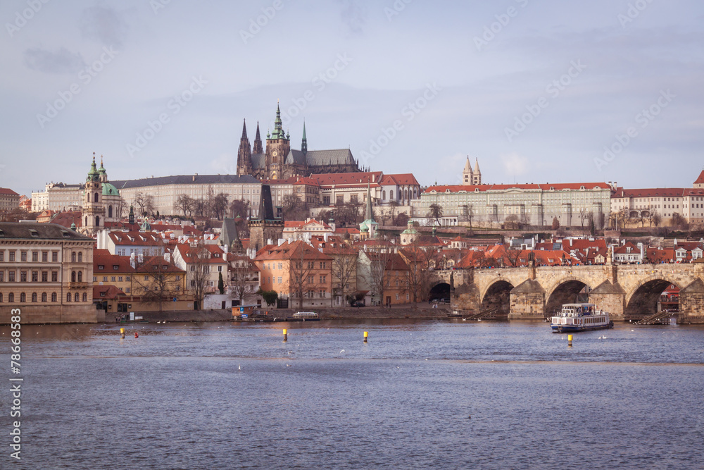 Obraz premium Prague in december (Charles Bridge)