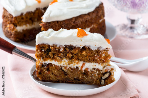 Mother s day carrot cake with swirls cream cheese frosting