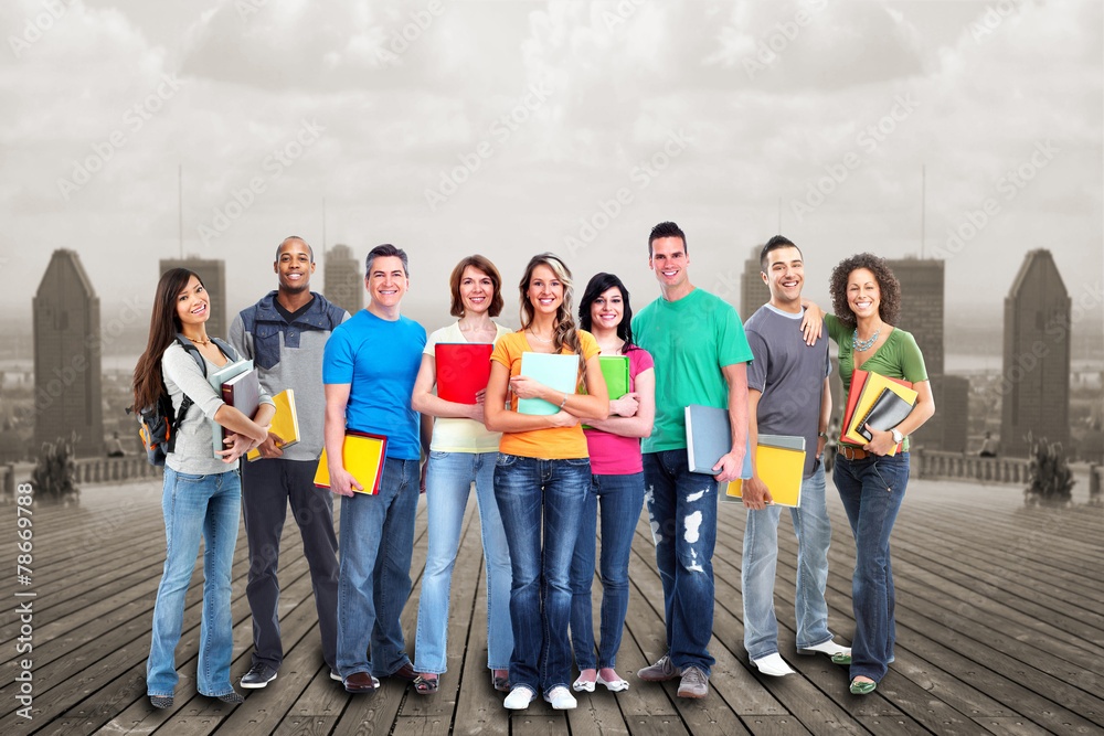 Fototapeta premium Students group.