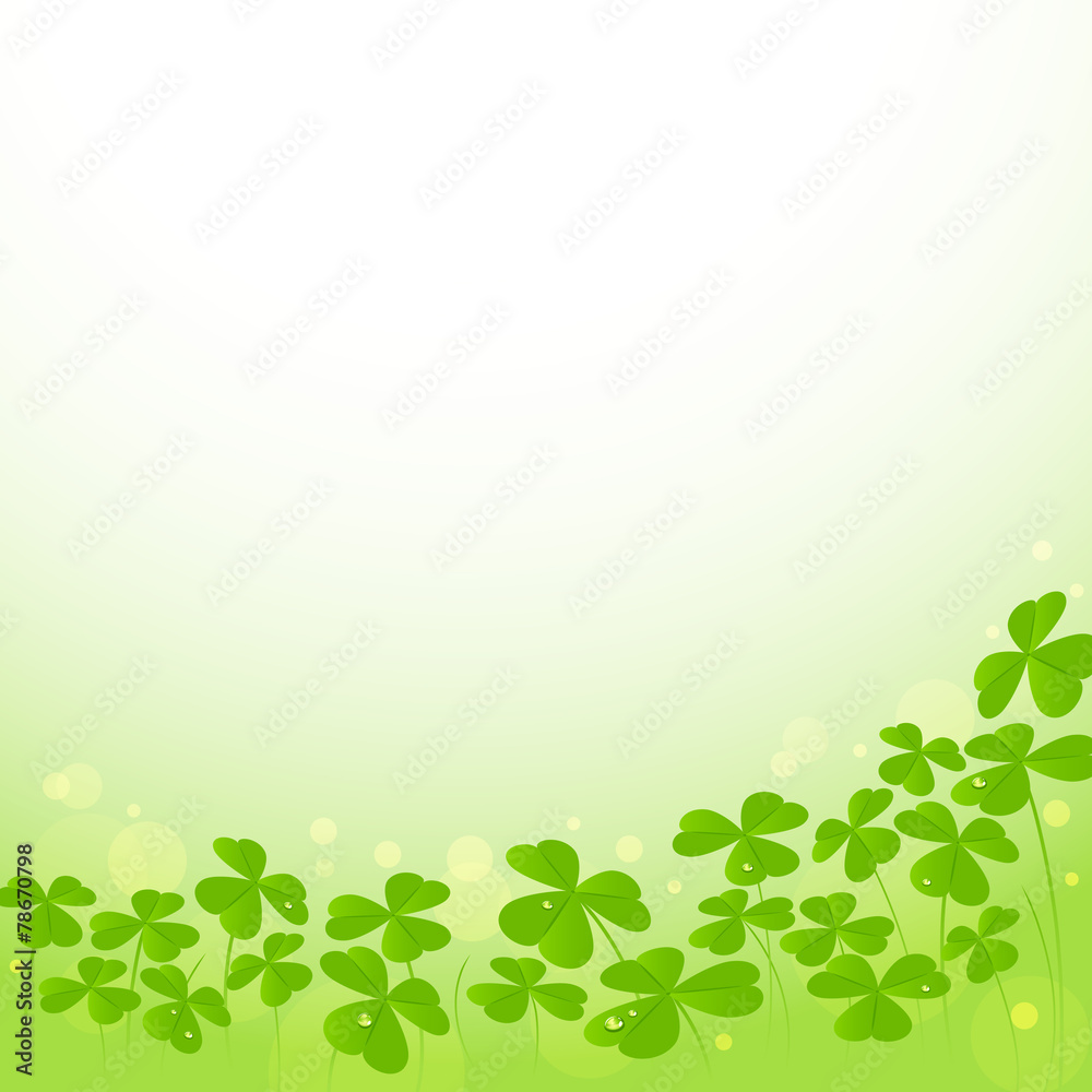St. Patrick's Day Background with shamrock leaves St. Patrick's Day Background with shamrock leaves