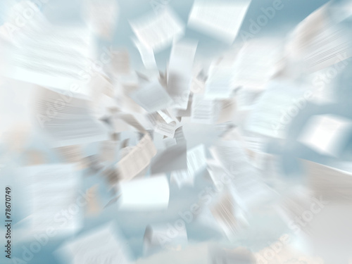 tax papers falling