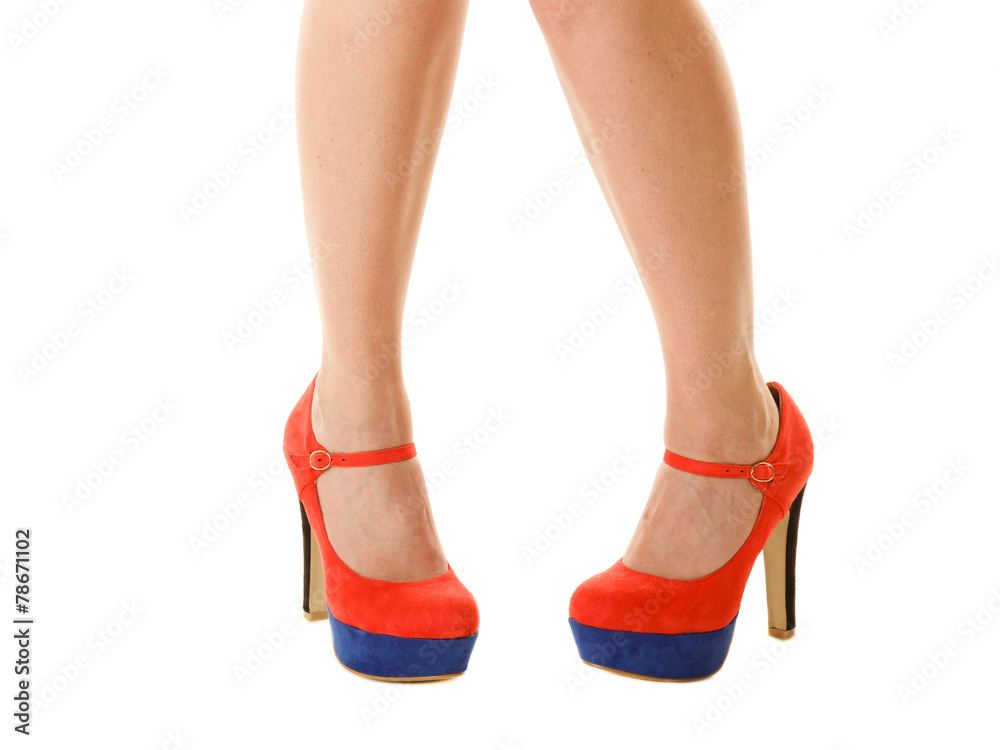 sexy female legs in high heels isolated. Part of body. sexy female legs in high heels isolated. Part of body.