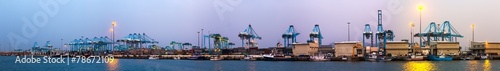 Evening view of  Port of Algeciras photo