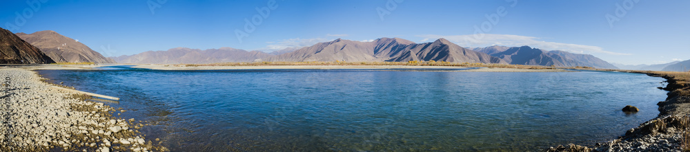 Tibet landscape panorama