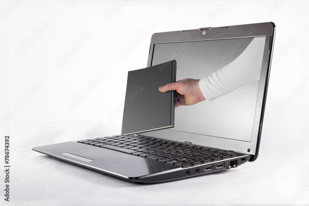 Fototapeta premium Book and pc