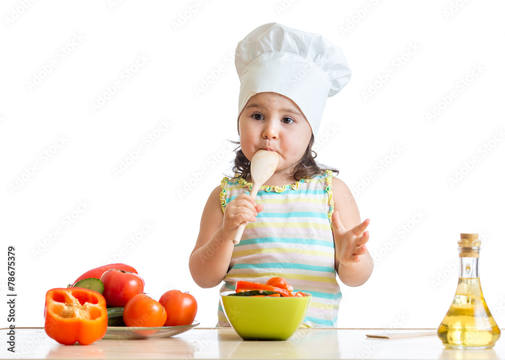 kid girl preparing healthy food kid girl preparing healthy food