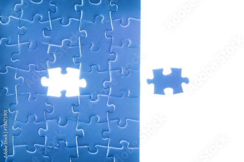 Business success, jigsaw puzzle concept