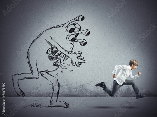 Canvas-taulu Child escapes from virus