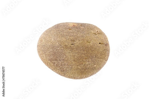 one stone isolated on a white background