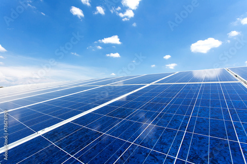 Obraz na płótnie Solar power for electric renewable energy from the sun w salonie