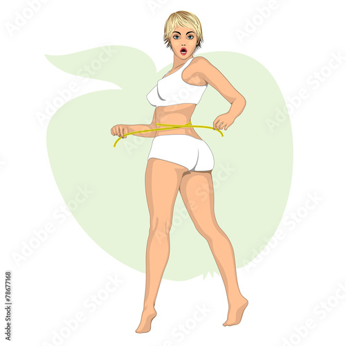blonde woman measurement