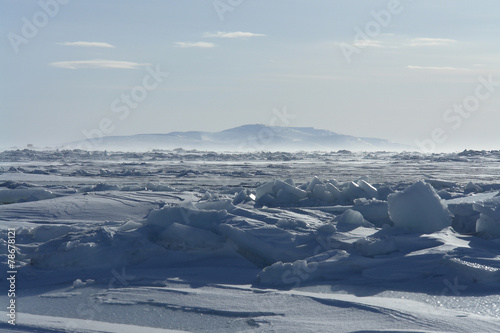 On the ice of the Arctic Ocean. © alexsid