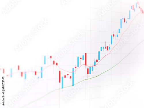 Candle stick graph chart of stock market trading