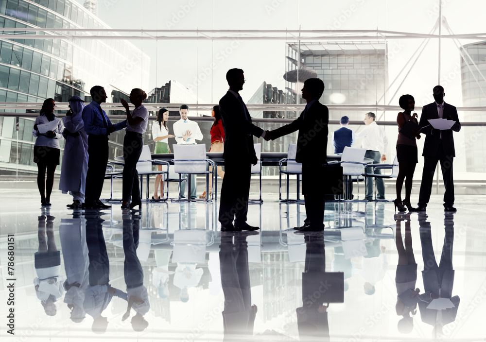 Silhouettes of Diverse Corporate Business People Concept Silhouettes of Diverse Corporate Business People Concept