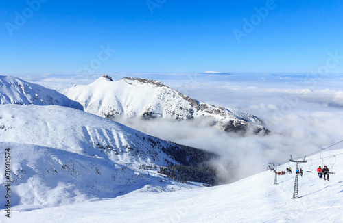 Winter in Tatras, View from the top of Kasprowy Wierch photo