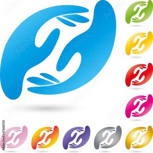 Logo, Zwei Hände, Physiotherapie, Ergotherapie