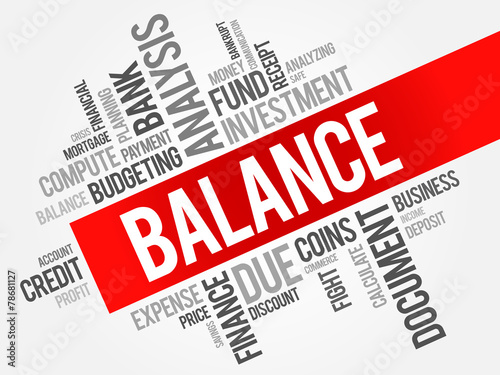 BALANCE word cloud, business concept