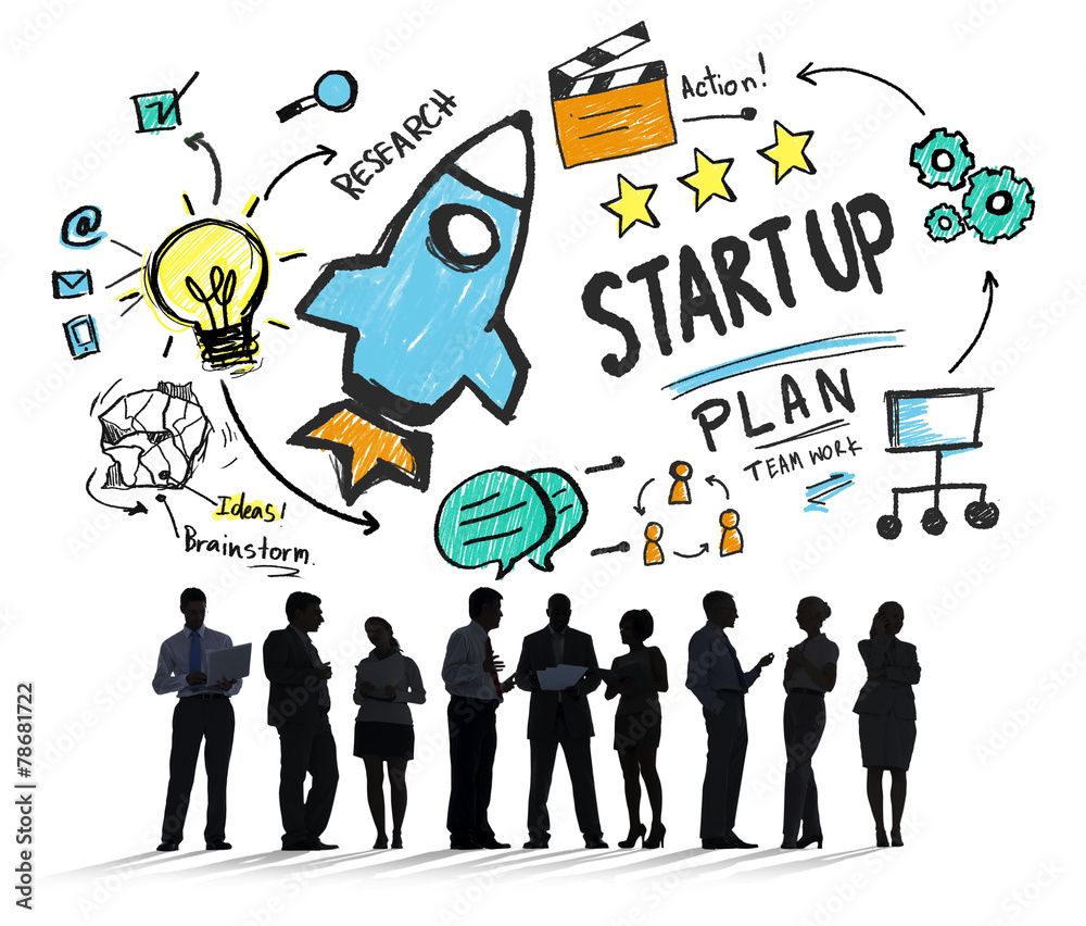 Start Up Business Launch Success Business Communication Concept Start Up Business Launch Success Business Communication Concept