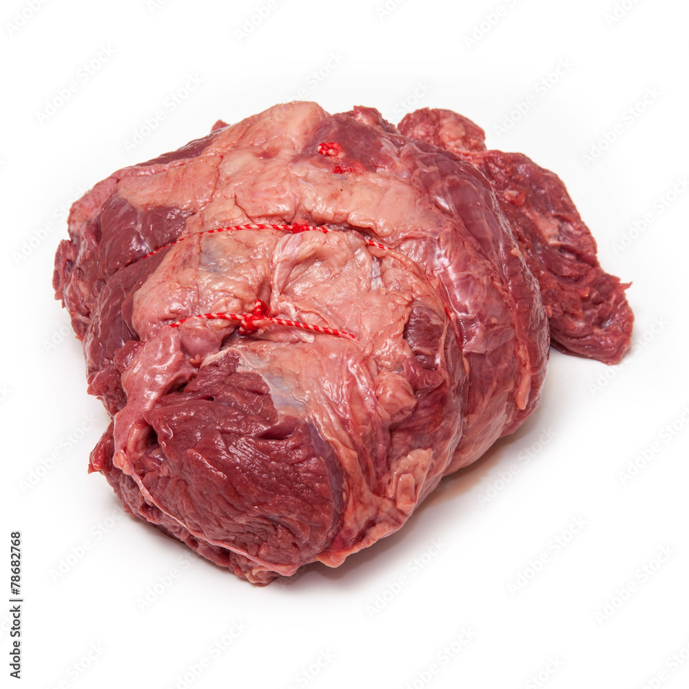 Fototapeta premium Beef Brisket meat on white background.