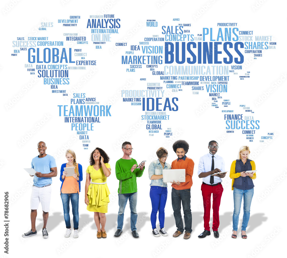 Fototapeta premium Business Global World Plans Organization Enterprise Concept