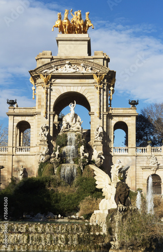 De la Ciutadella Park with Fountain, in Barcelona, Spain.