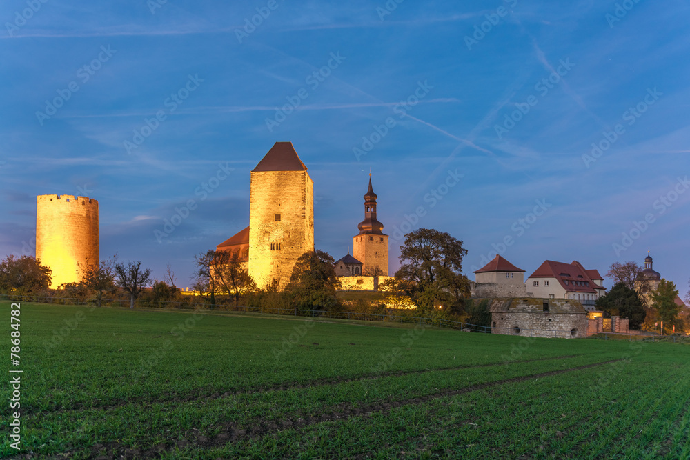 Burg Querfurt im Abendlicht