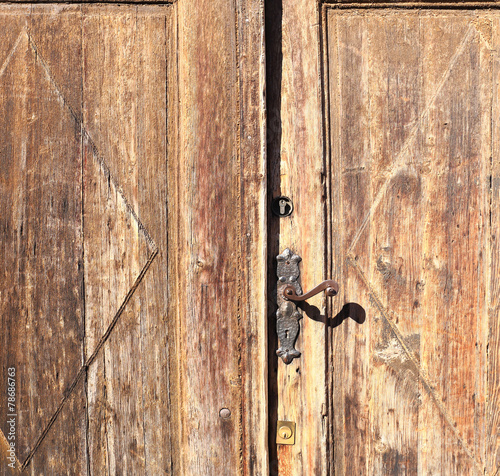 old wooden door detail