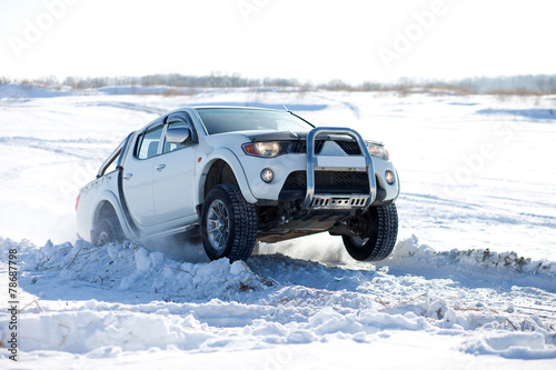 Fotografie Winter truck ride