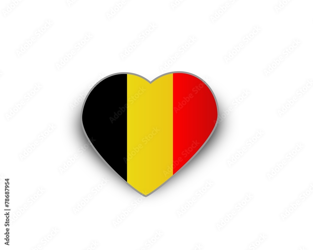 Fototapeta premium Heart flag of Belgium