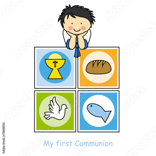 Boy First Communion card