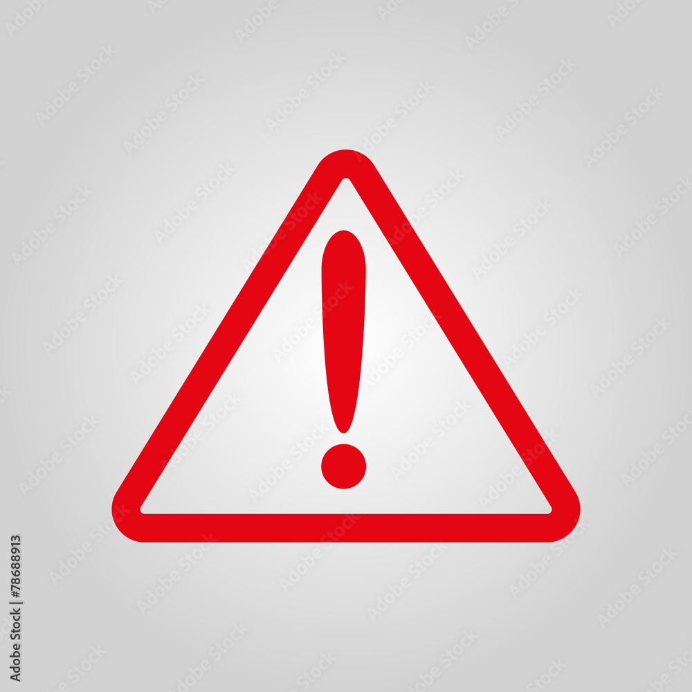 The attention icon. Danger symbol. Flat The attention icon. Danger symbol. Flat