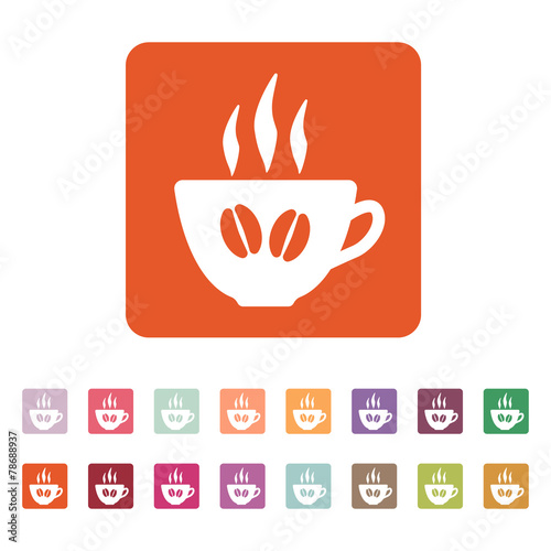 The coffee and cup icon. Coffee And Cup symbol