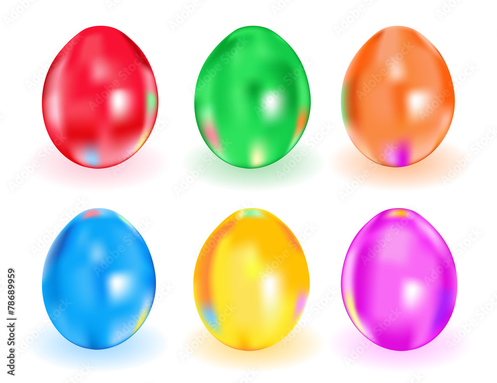 Set of Easter shining eggs Set of Easter shining eggs