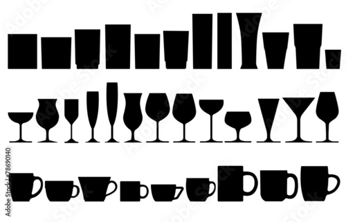 glass and cup