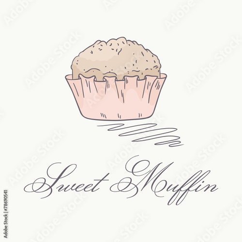 Hand drawn muffin