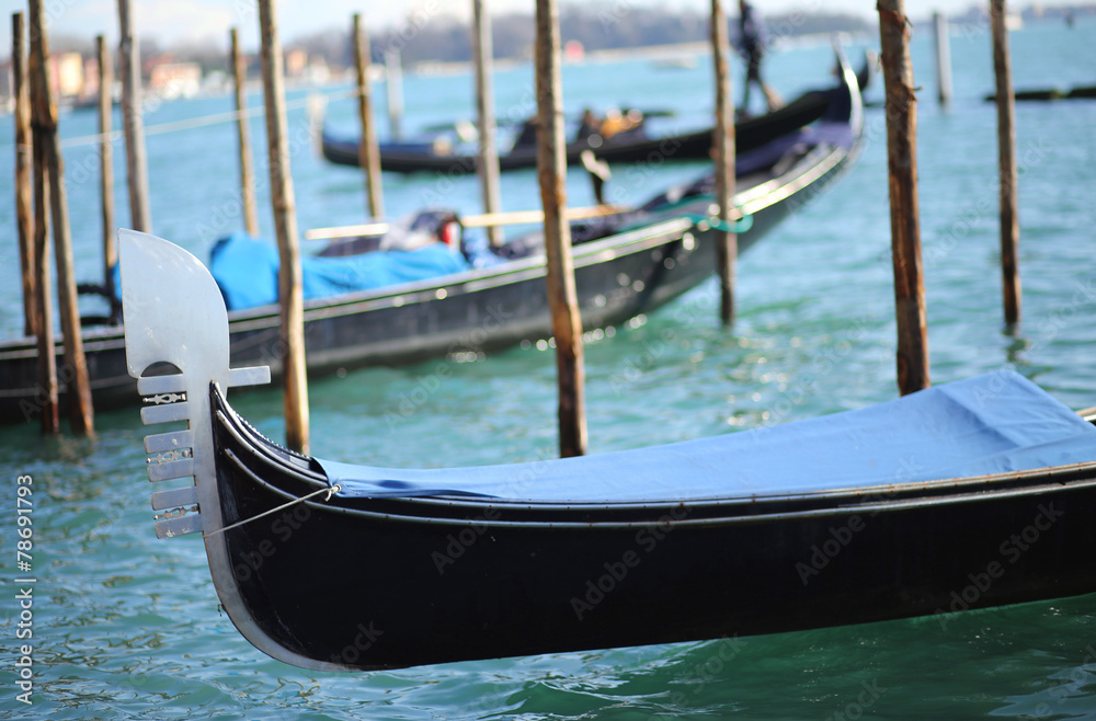 gondolas near St. Mark's square in Venice