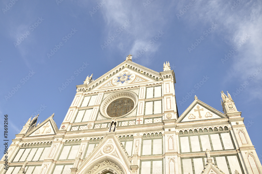 Basilica of the Santa Croce located in Florence, Italy