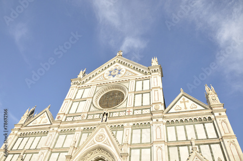 Basilica of the Santa Croce located in Florence, Italy photo