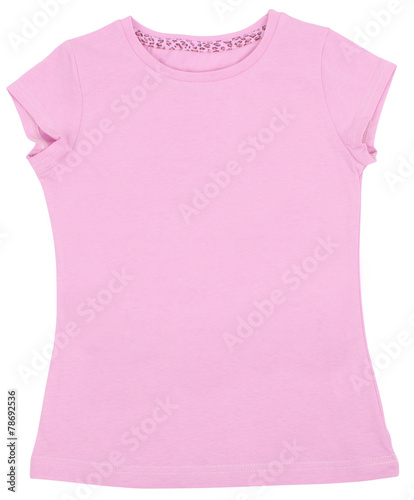 Women's pink shirt Isolated on white background.