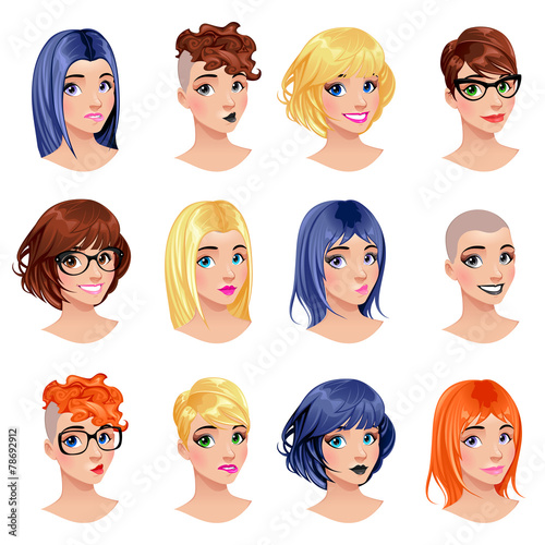 Fashion female avatars