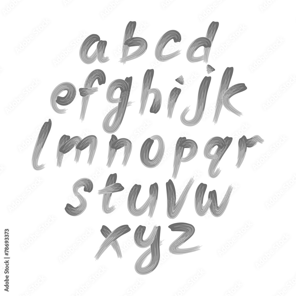 Vector alphabet. Letters of the alphabet brush. Vector alphabet. Letters of the alphabet brush.