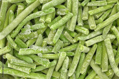 Frozen green beans background