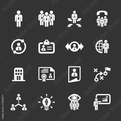 human resource management icon set 2, vector eps10