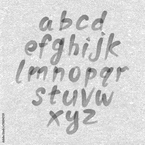 Hand drawn and sketched font  vector sketch style alphabet.