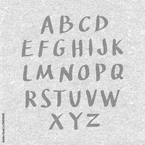 Hand drawn and sketched font, vector sketch style alphabet.