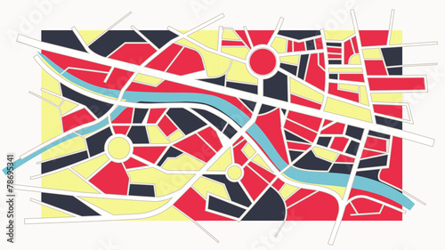 Abstract city map